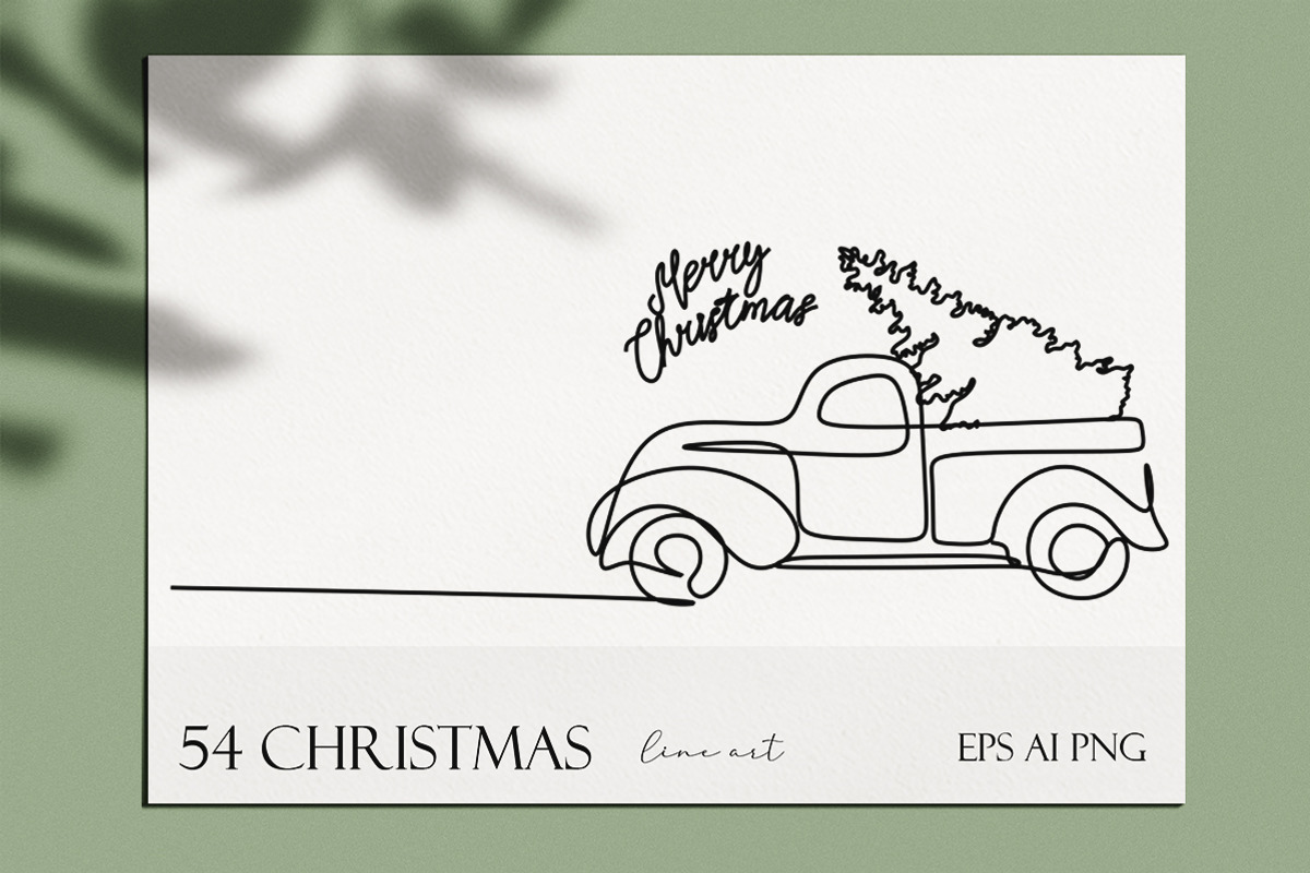 Christmas and  New Year line art, an Animal Illustration by velychko.ua (Photo 7 of 9)