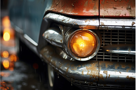 Aggressive old car closeup race, a Transportation Photo by Ylivdesign
