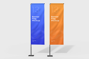 Convex Flag Mockup Template Set, a Product Mockup by graphypix