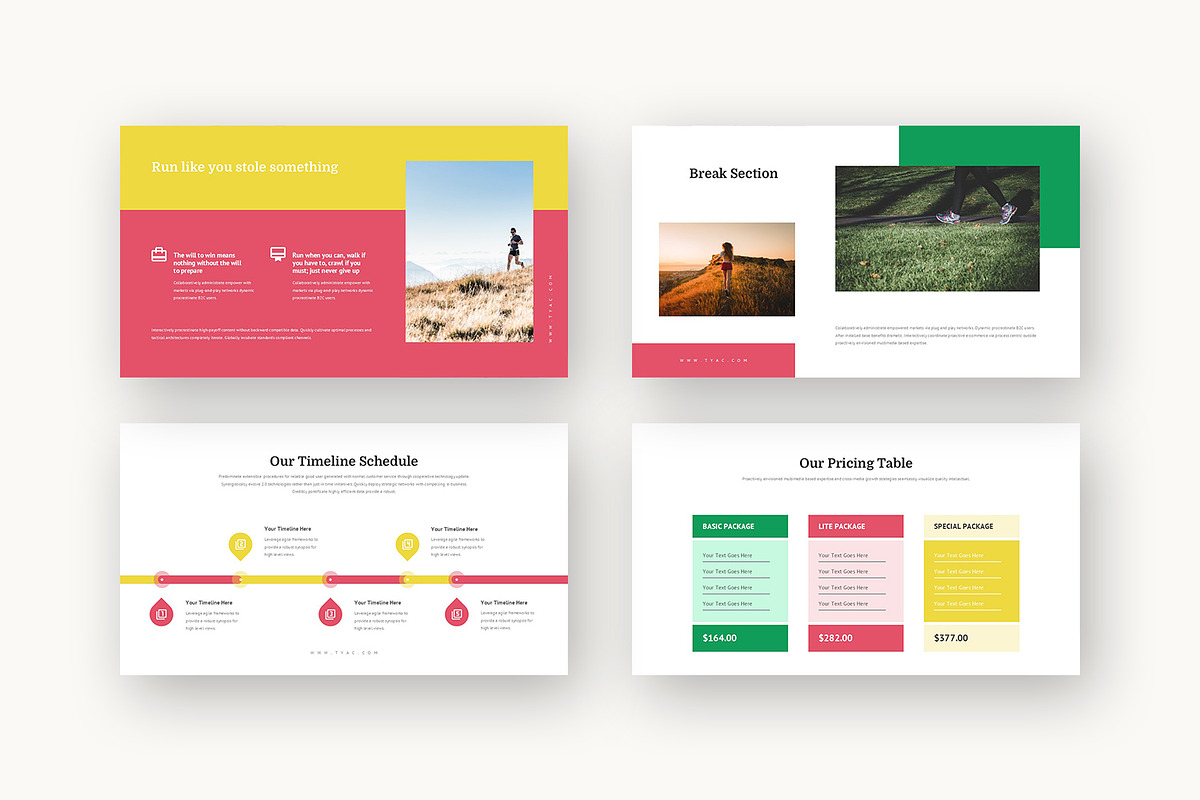 Tyac : Running Life Google Slides, a Presentation Template by Punkl Camp (Photo 3 of 16)