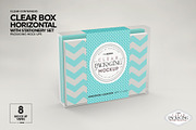 Clear Box with Stationery Set Mockup, a Packaging Mockup by INCDesign (Thumbnail 9 of 19)