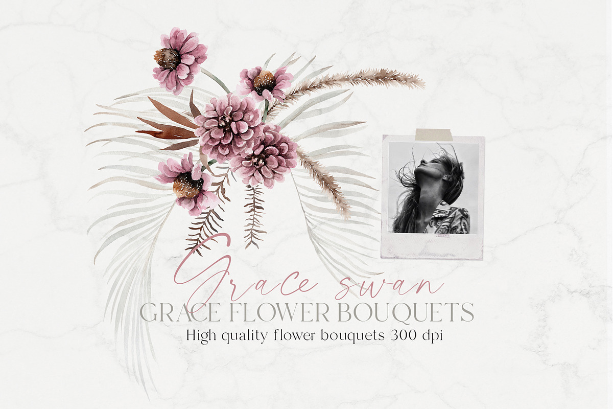 Watercolor flower - Grace flowers, an Illustration by Beigetime (Photo 4 of 13)