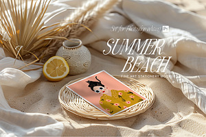 SUMMER BEACH Stationery Card Mockups