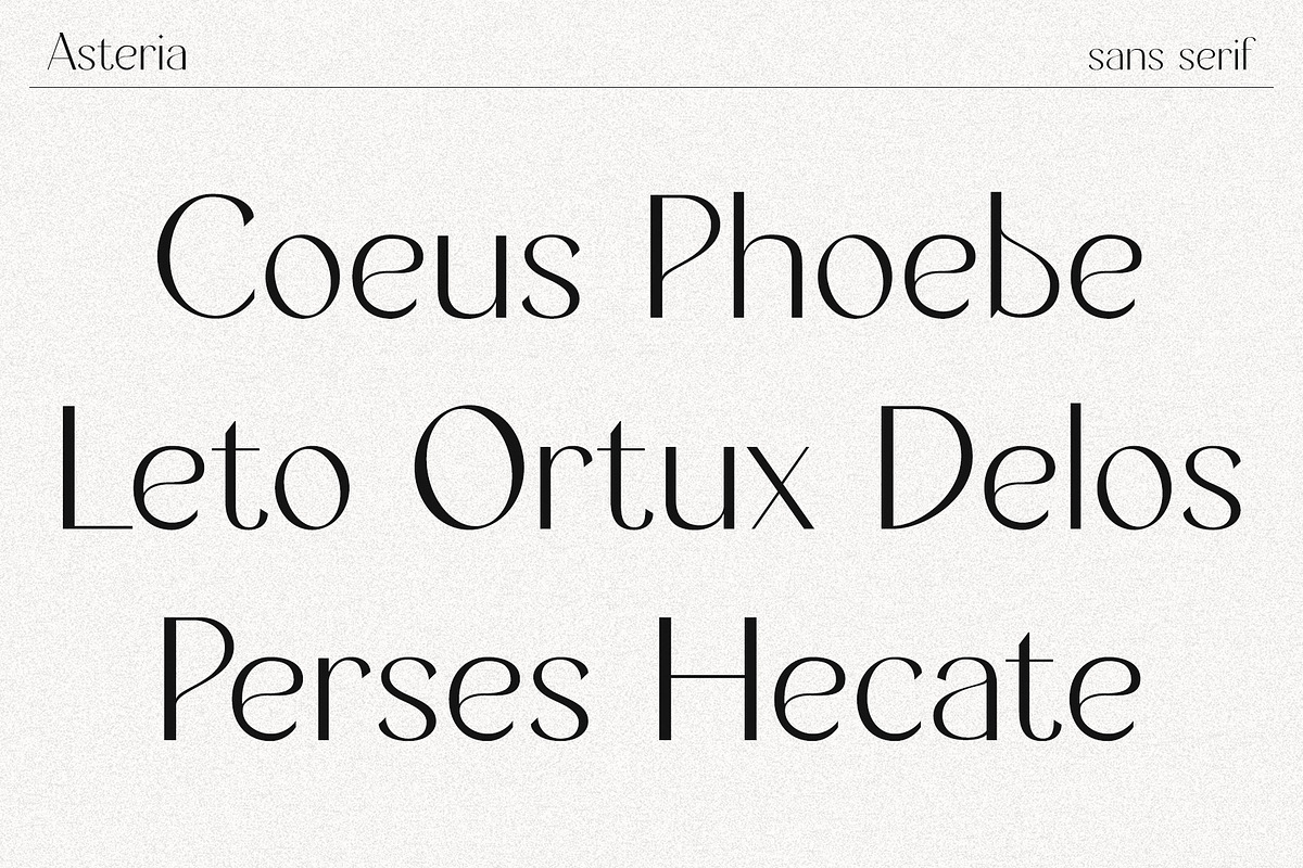 Asteria // A Modern Sans Serif Font, a Sans Serif Font by Megs Lang (Photo 2 of 14)
