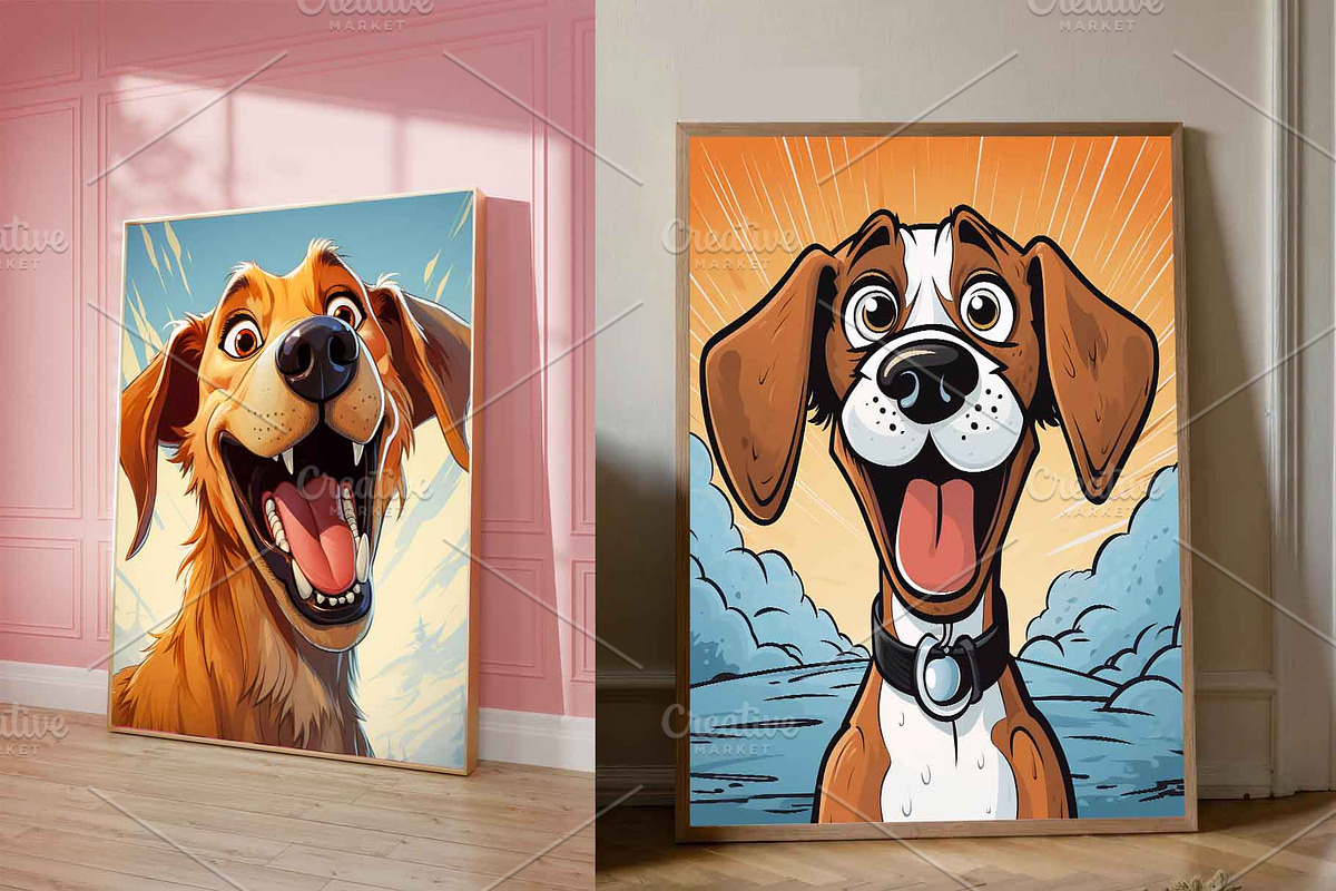 Laughing Cute dogs JPG, Set of 8, an Animal Photo by Chipshpow Graphics (Photo 5 of 5)