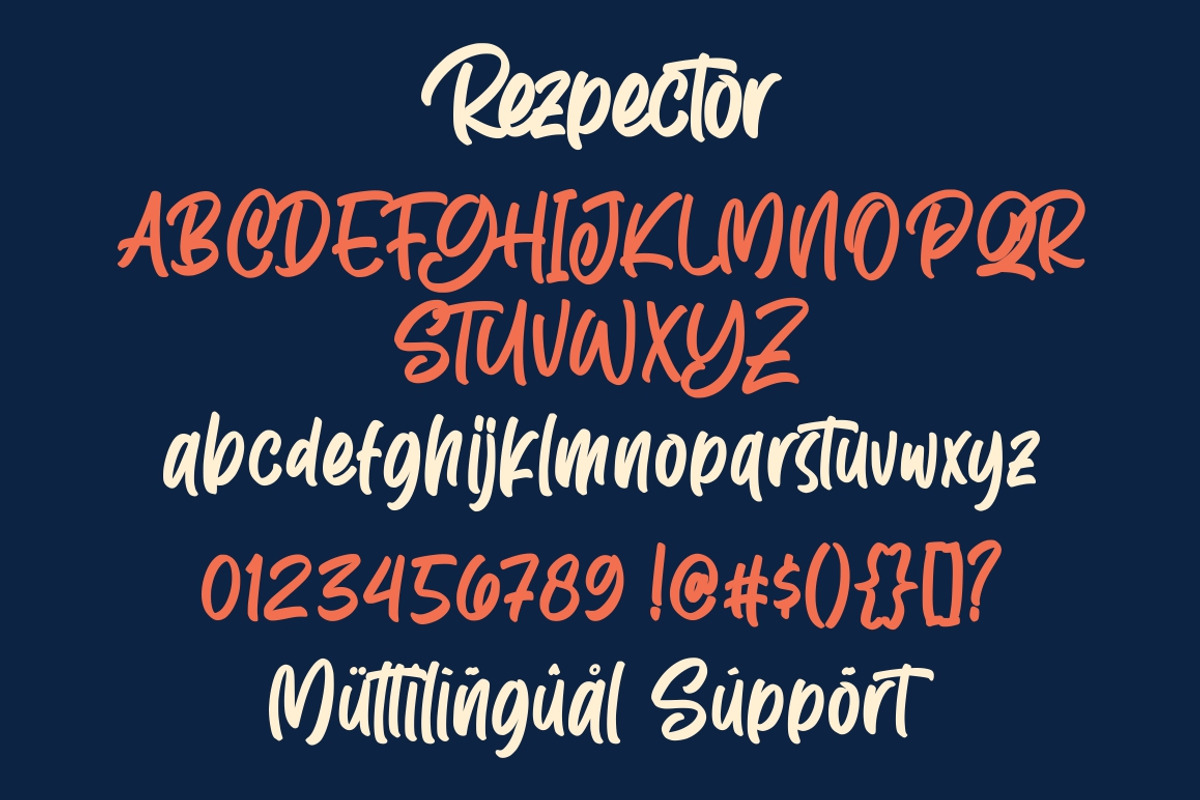 Rezpector - Stylish Display Font preview 8