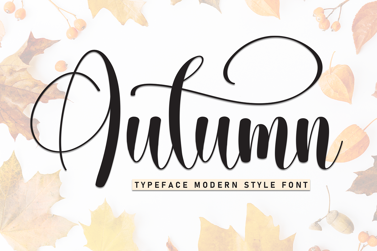 Autumn | Script Font, a Handwritten Font by Scratchones (Photo 1 of 9)