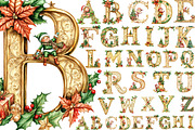 Christmas Alphabet PNG, a Seasonal Illustration by Designking (Thumbnail 1 of 4)