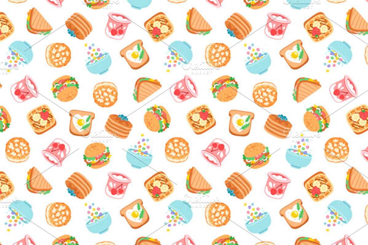 Breakfast characters, a Food Illustration by Stolenpencil (Photo 3 of 3)