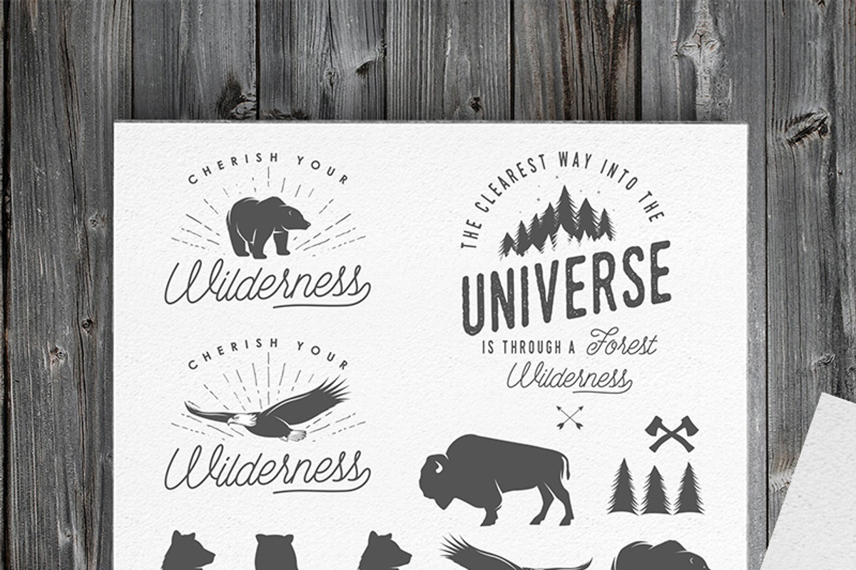 The Great Outdoors design elements, an Illustration by 1baranov