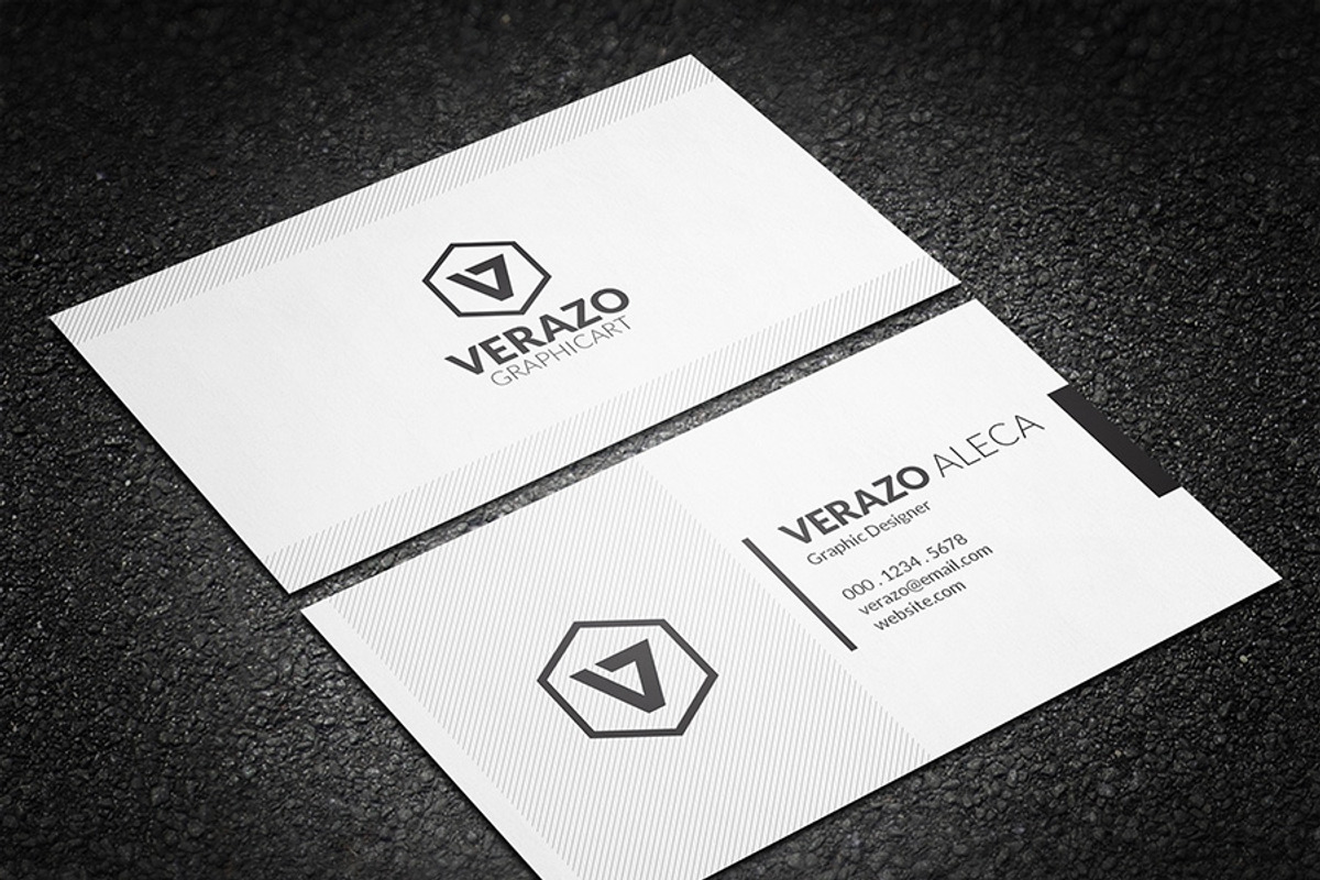Clean & Minimal Business Card, a Business Card Template by Verazo (Photo 1 of 3)