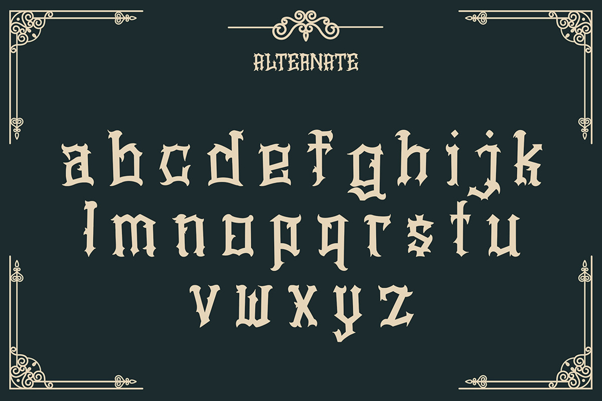 Stopher - Blackletter Font, a Blackletter Font by AQR Studio (Photo 2 of 12)