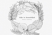 “Charm” Tropical Leaves Lineart, an Illustration by Sense Library (Thumbnail 13 of 23)