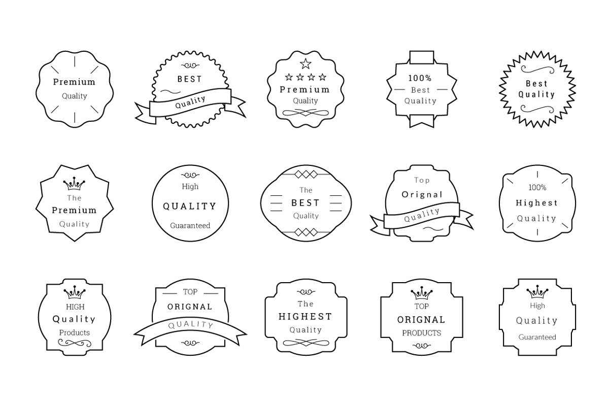 85 Premium Quality Badges and Labels preview 5