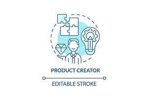 Product creator turquoise concept, an Icon by IMG Visuals