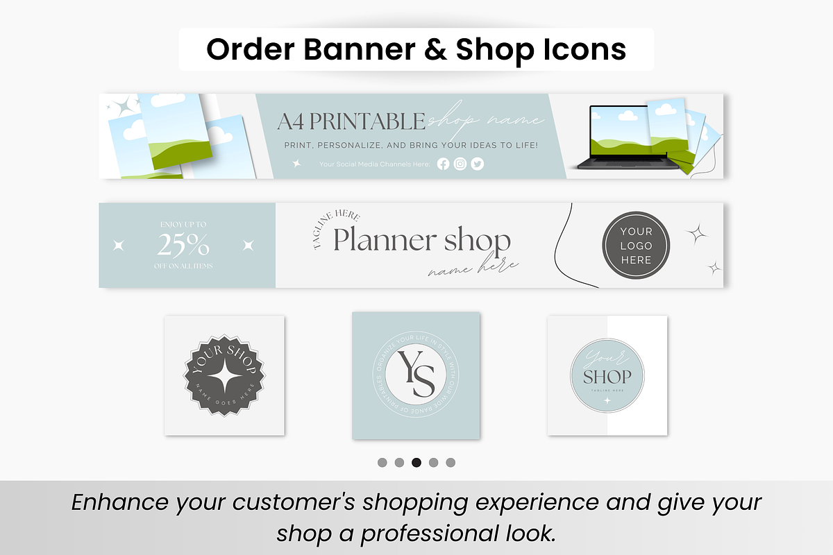 Etsy Digital Shop Templates Bundle, a Design Template by DigiPax (Photo 5 of 10)