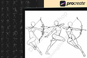 100 Procreate Anime Fighting Stamps, a Brush Add-On by DrawingStoryShop (Thumbnail 3 of 6)