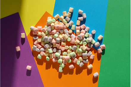 Multicolored marshmallows on a, a Food & Drink Photo by darksoul72