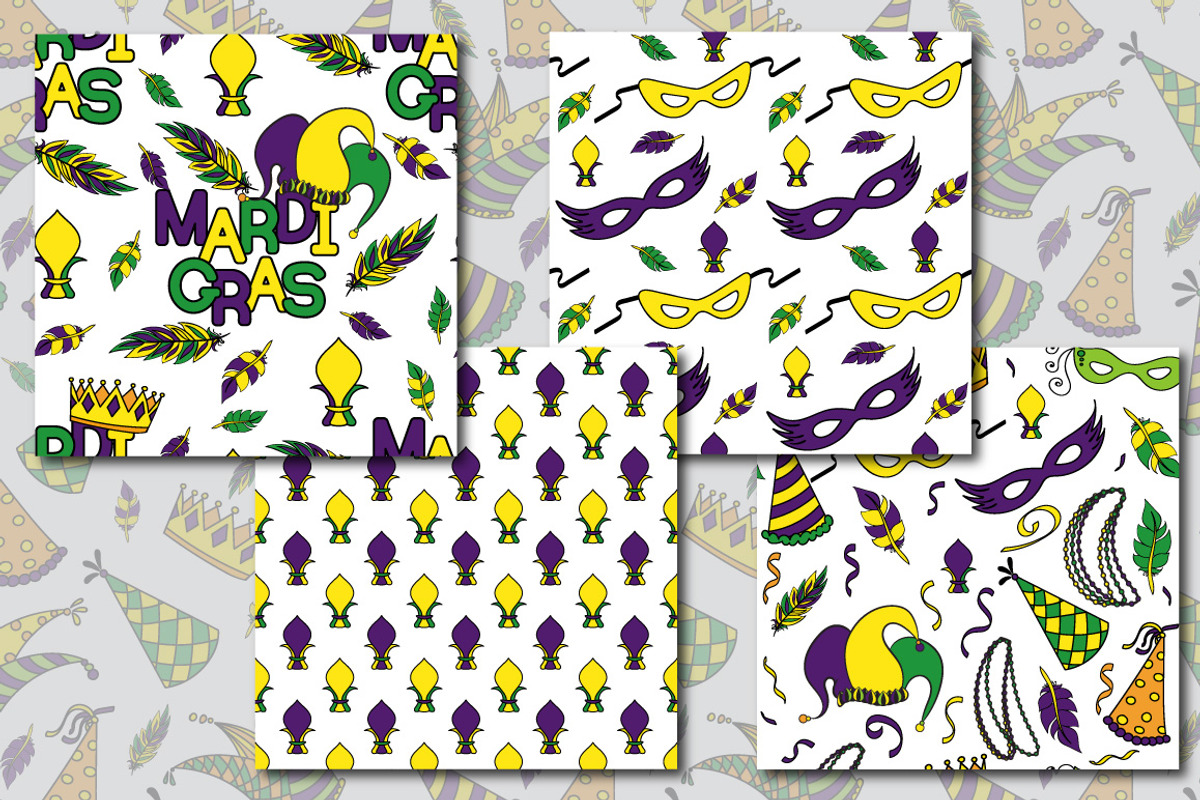 Mardi Gras - Patterns Collection, a Pattern Graphic by Elinorka (Photo 3 of 3)
