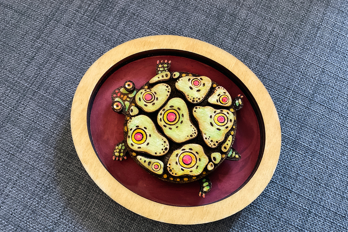 DIY Turtle Laser Cut File Craft Deco, an Object Illustration by Bubert Art (Photo 9 of 9)