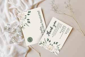 Floral thank you card, a Card Template by Elegant_Studio44