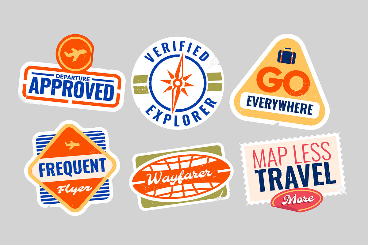 Travel and Adventure Stamps, an Object Graphic by Neodivisu (Photo 2 of 10)