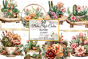 Boho Cactus and Succulents Clipart, a Decorative Illustration by NiiiNArt (Thumbnail 8 of 8)