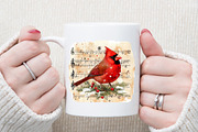 Red Cardinals Christmas Sublimation, an Illustration by Sublimation Artist (Thumbnail 5 of 6)