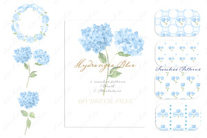 Hydrangea Blue Baby Shower