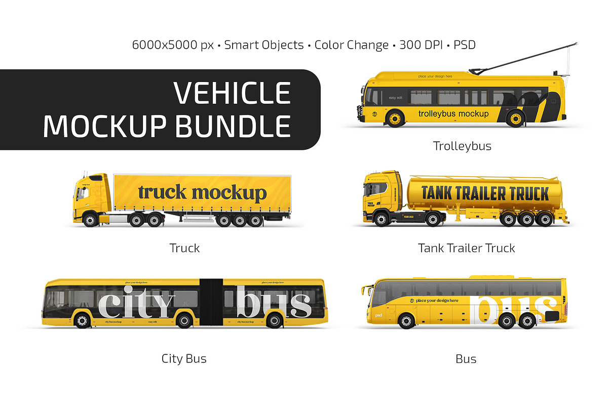 Vehicle Mockup Bundle, a Product Mockup by Country4k (Photo 1 of 8)