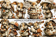 Whimsical Easter Bunny Clipart PNG, an Illustration by Canvas Craft (Thumbnail 1 of 7)