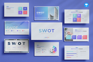 SWOT Business Keynote, a Presentation Template by Pixslides