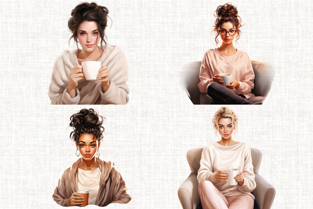 Cozy Time Clipart Set, a Person Illustration by Mash Mash Stickers (Photo 6 of 9)