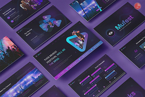 Music Festival & Concert PowerPoint, a Presentation Template by Pixslides