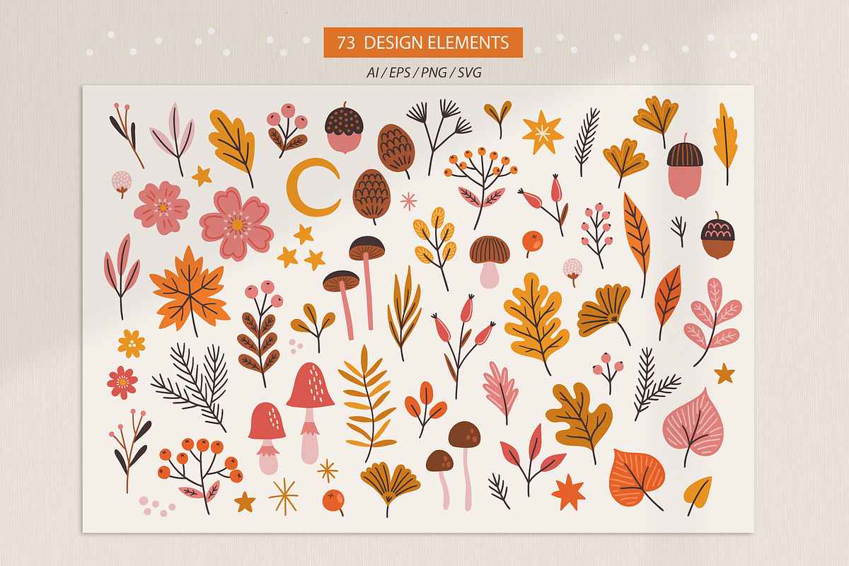 Autumn Leaves Kit, a Seasonal Illustration by miumiu (Photo 5 of 15)