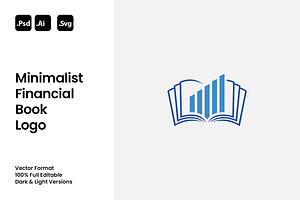 Minimalist Financial Book Logo, a Branding & Logo Template by Luxury Logos