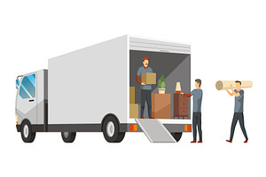 Moving service truck. Delivery, a Transportation Illustration by Things for designers