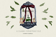 Classic Christmas Watercolor & Cards, an Object Graphic by Laras Wonderland (Thumbnail 3 of 12)