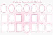 Watercolor Hand-Drawn Pink Frames, an Object Graphic by Solo Art Original (Thumbnail 6 of 14)