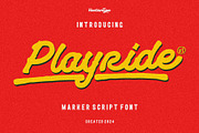 VT Playride - Font Vintage Script, a Script Font by ViactionType (Thumbnail 1 of 13)