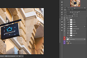 Horizontal Wall Sign Mockup, an Advertising Mockup by RSplaneta (Thumbnail 2 of 2)