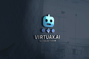 AI Robot Head Logo, a Branding & Logo Template by Design_Planet