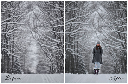 8 - Digital Backdrops - Snow Drops