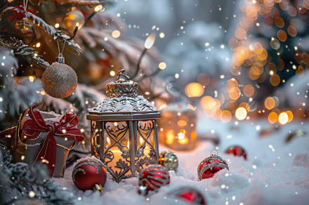 A warm candle lantern illuminates a, a Photo by Tanuart