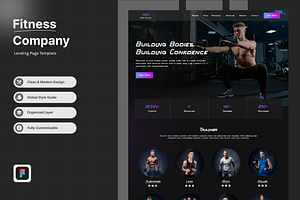 GYM & Fitness Landing Page, a Landing Page Template by UXcelerate Studio