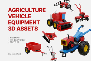 Agriculture Vehicle Equipment 3D, an Object Illustration by graphicook