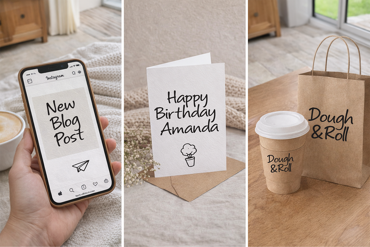 Write Mood is a natural handwritten, a Handwritten Font by cocodesign (Photo 5 of 6)
