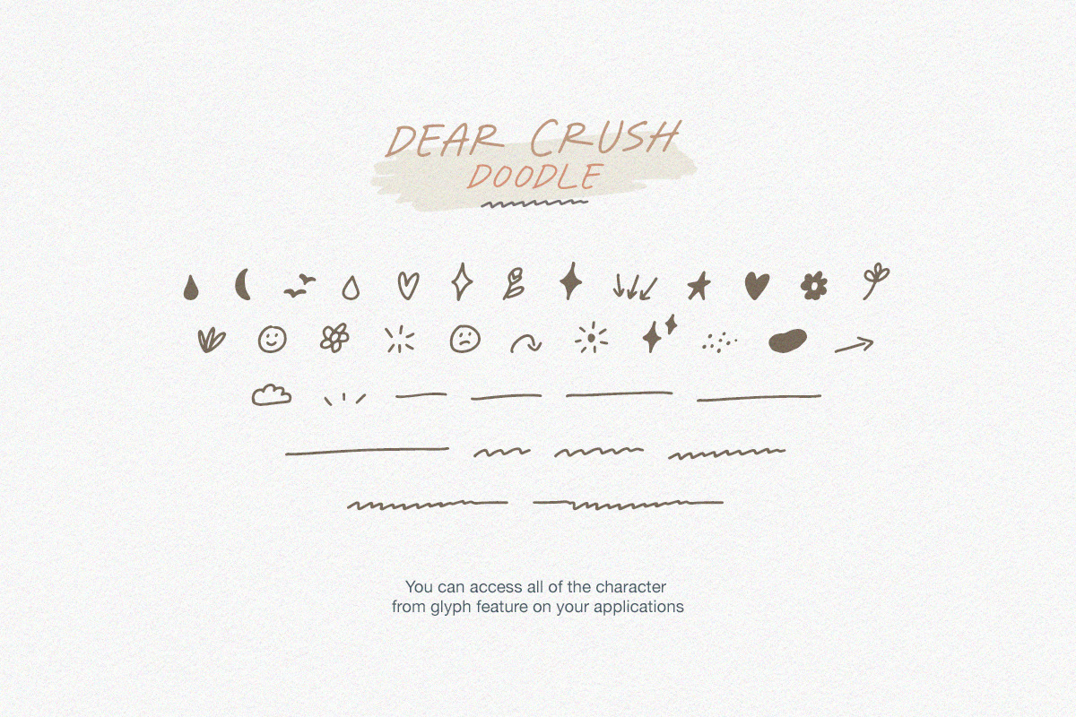 Dear Crush - Cute Handwritten Font, a Handwritten Font by Sarid Ezra (Photo 9 of 10)