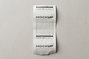 Receipt Ticket Realistic Mockup, an Advertising Mockup by Luuqas Design (Thumbnail 1 of 2)