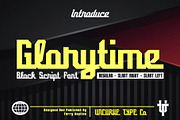 Glorytime, a Script Font by uncurve (Thumbnail 1 of 10)
